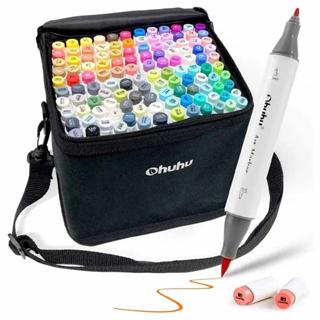 Marcador Ohuhu 120 Cores - Honolulu B - Ponta Brush e Fina em Oferta na Shopee
