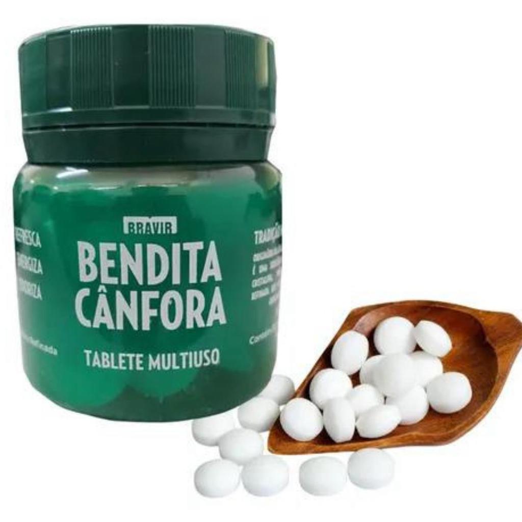 Bendita Cânfora Refinada c/30 Tabletes Multiuso Bravir