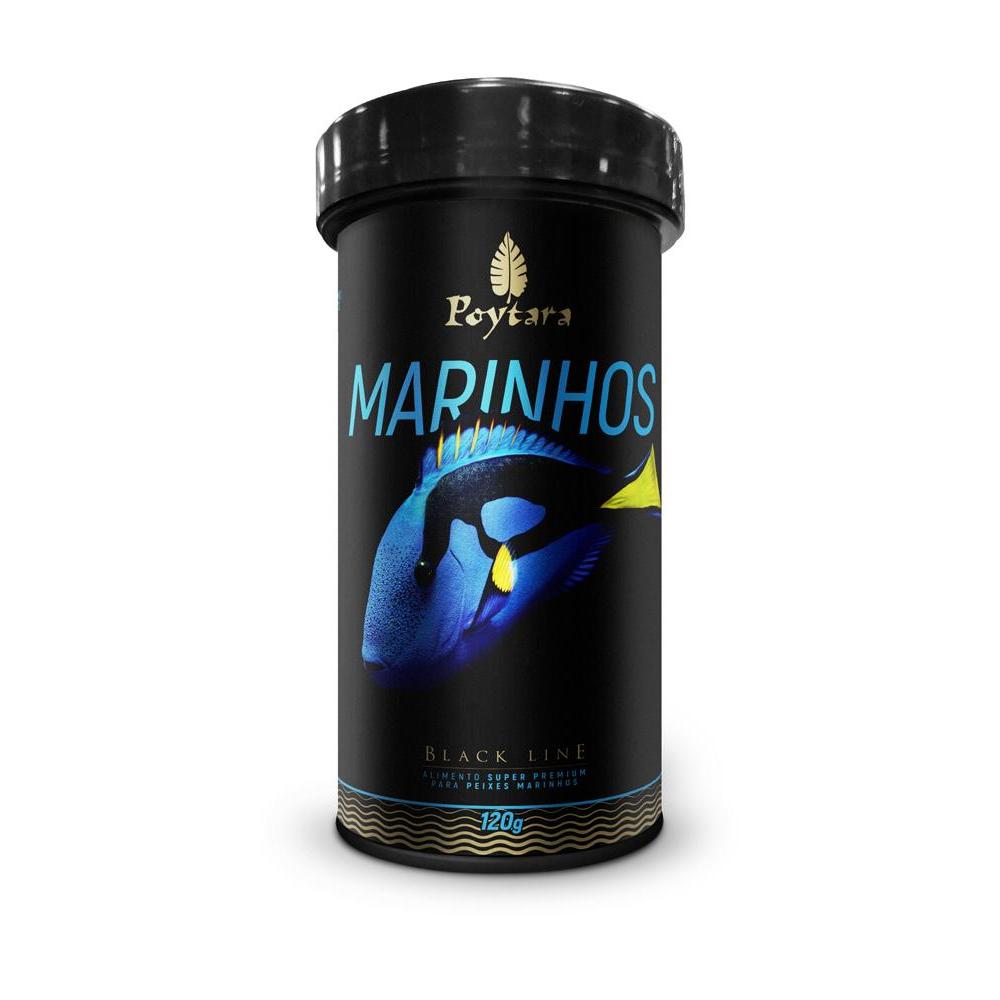 RACAO POYTARA  BLACK LINE MARINHOS PELLETS M 120G