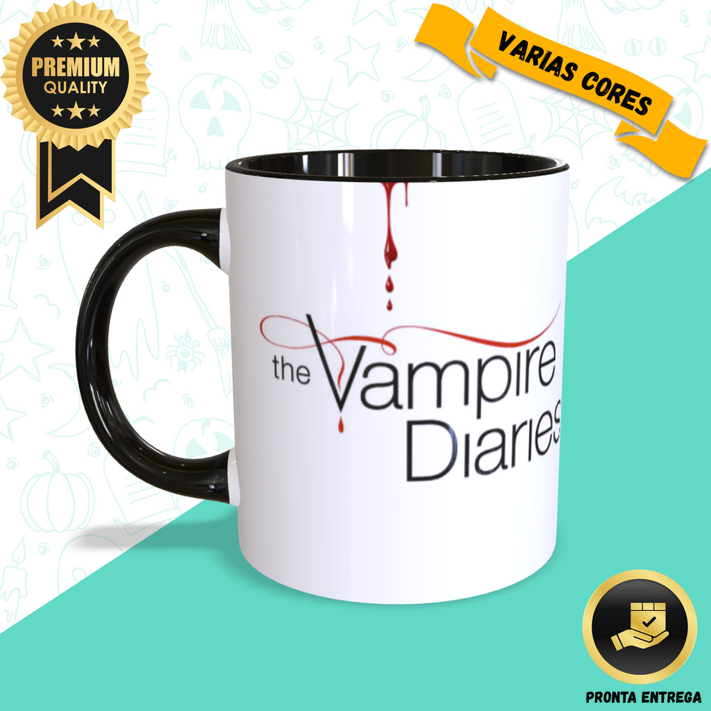 Caneca Personalizada Diários de um Vampiro Personalizada Premium Xicara TVD The Vampire em Oferta na Shopee