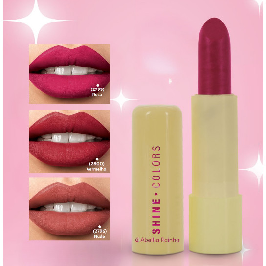 Batom Shine Colors Meu Tom FPS8 Abelha Rainha 3,7g