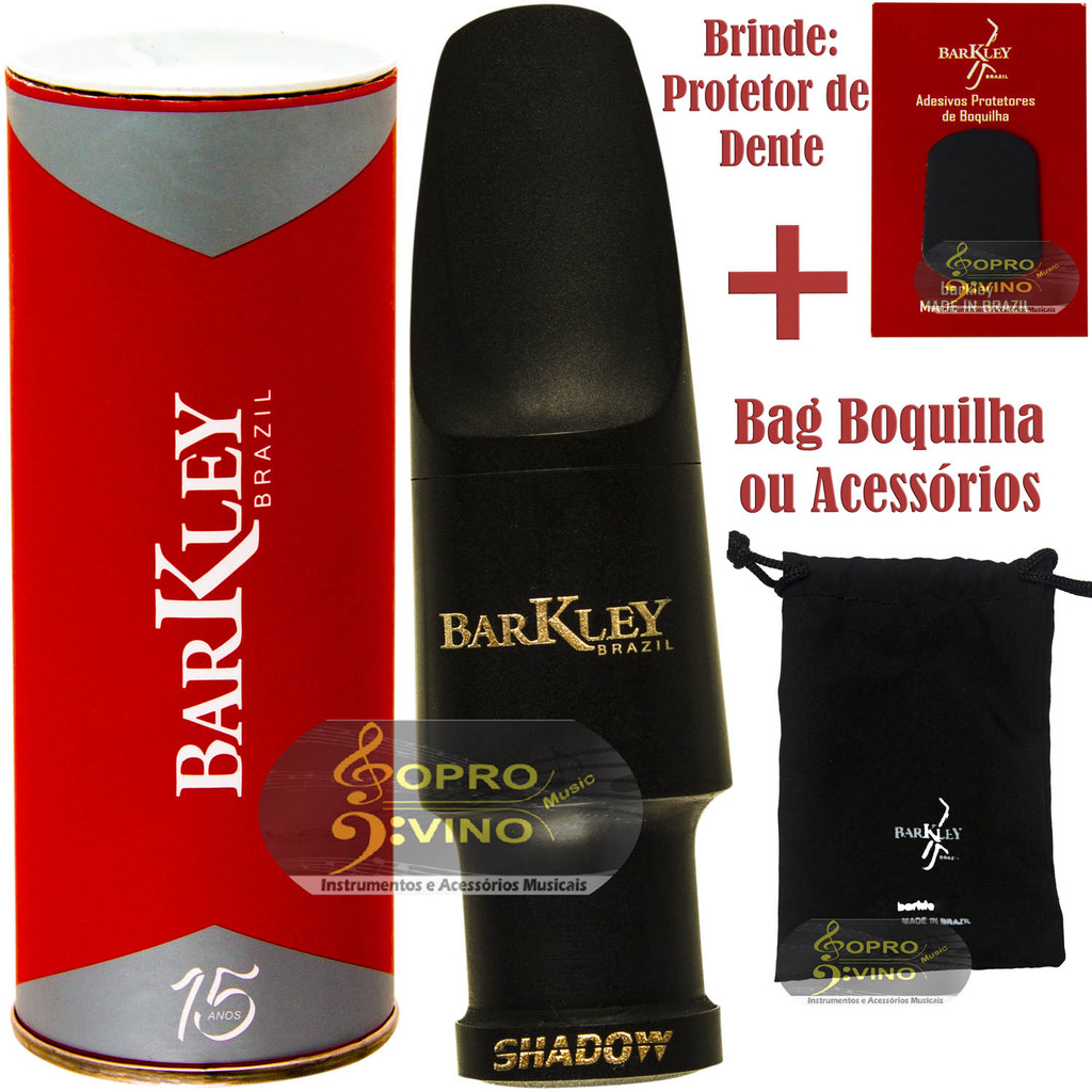 Boquilha Sax Tenor Barkley Meritage Shadow 8 Bag Protetor Brindes