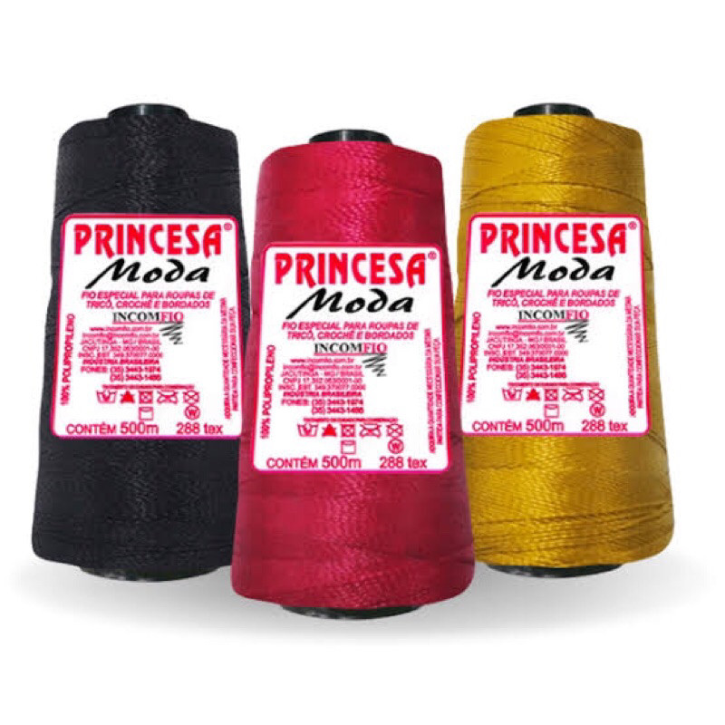 Linha Fio Princesa Moda Incomfio / Crochê / Trança para cabelo / Artesanato - 500m em Oferta na Shopee