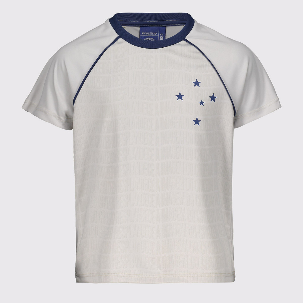Camisa Cruzeiro Mosaico Infantil Off-White