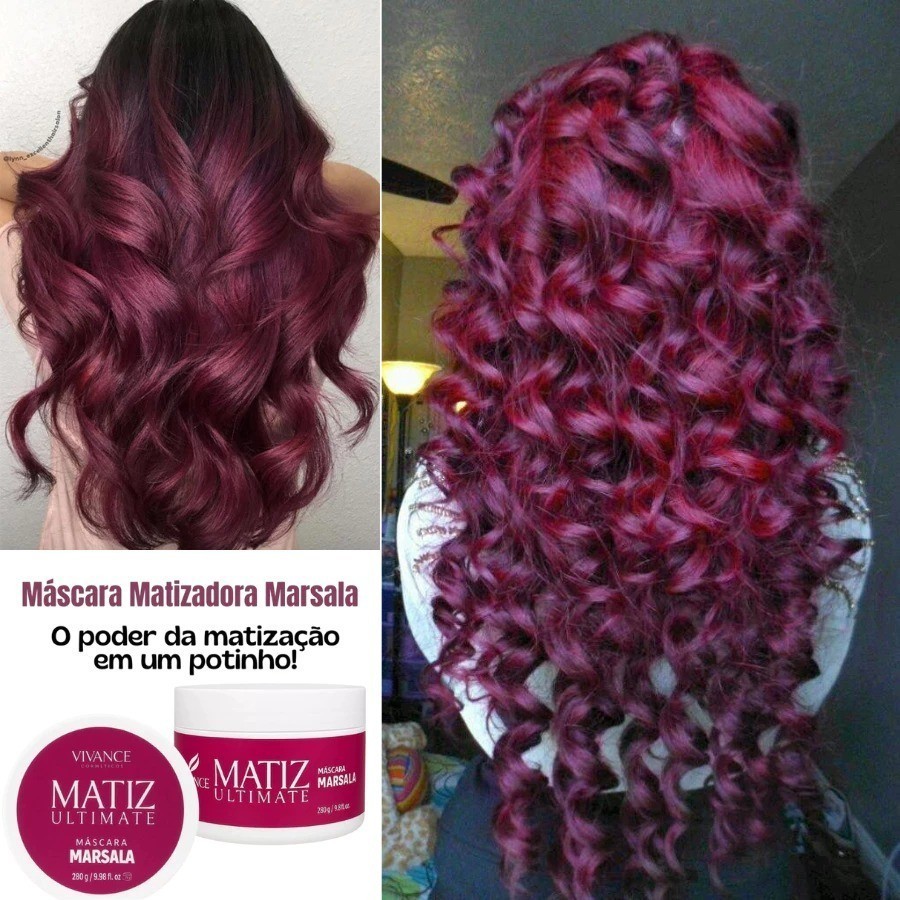 MÁSCARA TONALIZANTE MATIZADORA MARSALA MATIZ ULTIMATE 250G VIVANCE COSMETICS em Oferta na Shopee