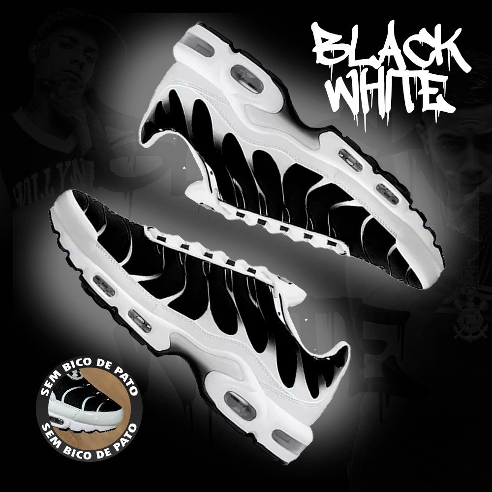 Lançamento tênis academia Black/White Casual Treino Esportes Envio Rápido