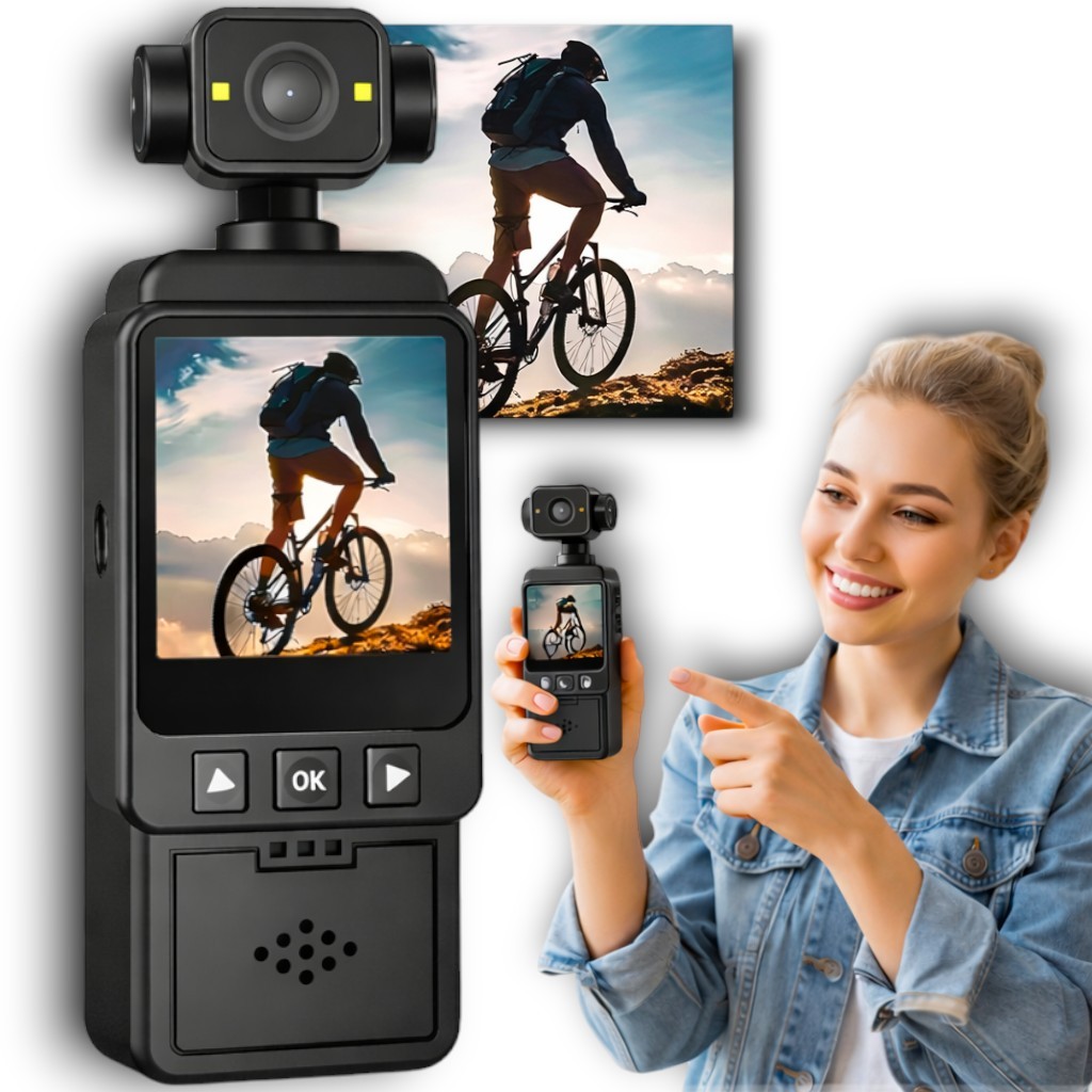Câmera Esportiva 1080P WiFi para Motocicleta - Gravador de Viagem, Vlogging e Ciclismo com À Prova d'Água
