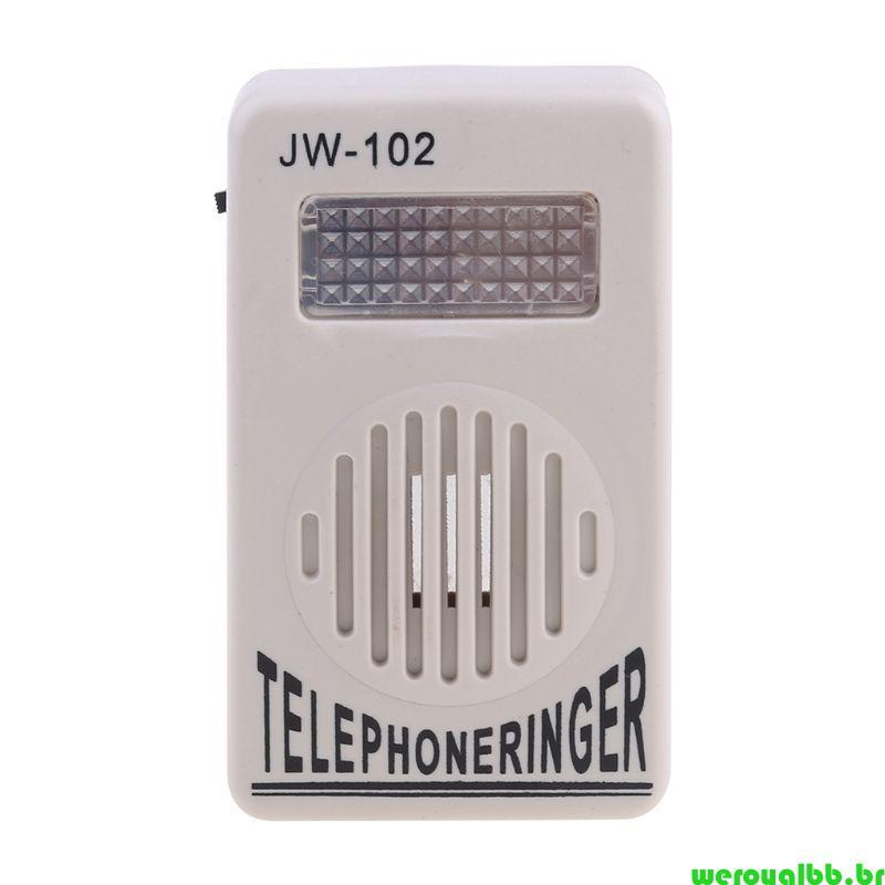 Amplificador Telefone weroyalbb Usado Ambientes Barulhentos Anel Alto-Falante Luz Estroboscópica Pisca Sino Duráve