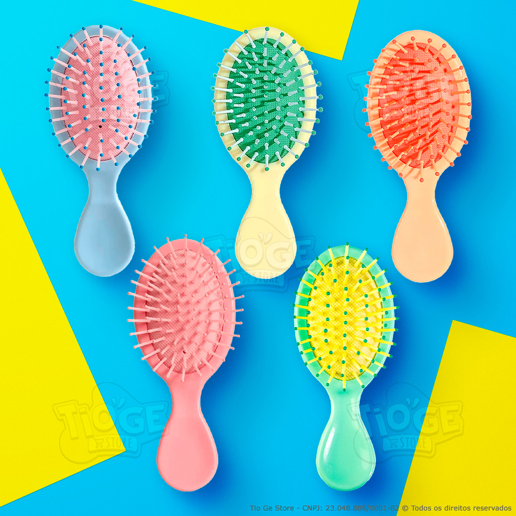 Escova de Cabelo Infantil Compacta Desembaraçante Cerdas Ultramacias Escola Uso Diário Diversas Cores em Oferta na Shopee