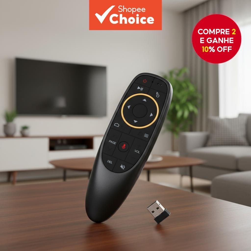 G10s Controle Remoto Universal por Voz para Smart TVs e Android TV Boxes