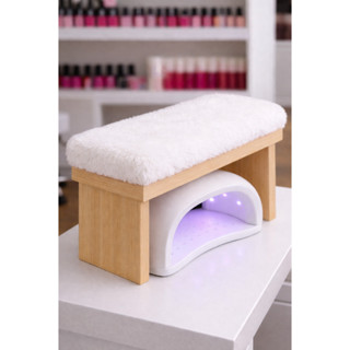 Apoio de Mão Pelúcia Nail Designer Natural Retangular em Oferta na Shopee