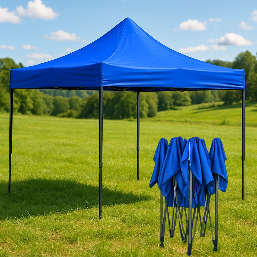 Tenda Gazebo Barraca Sanfonada 3x3 Reforçada Sanfonada Impermeável Praia Feira Aço Articulada