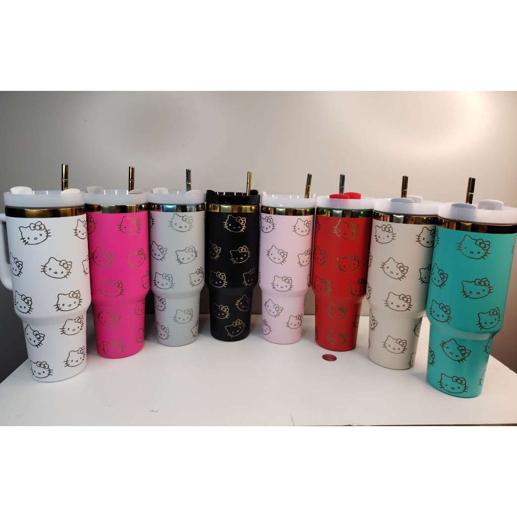 Copo Garrafa térmica Hallo Kity - 1200ml Canudo Carro Viagem em Oferta na Shopee