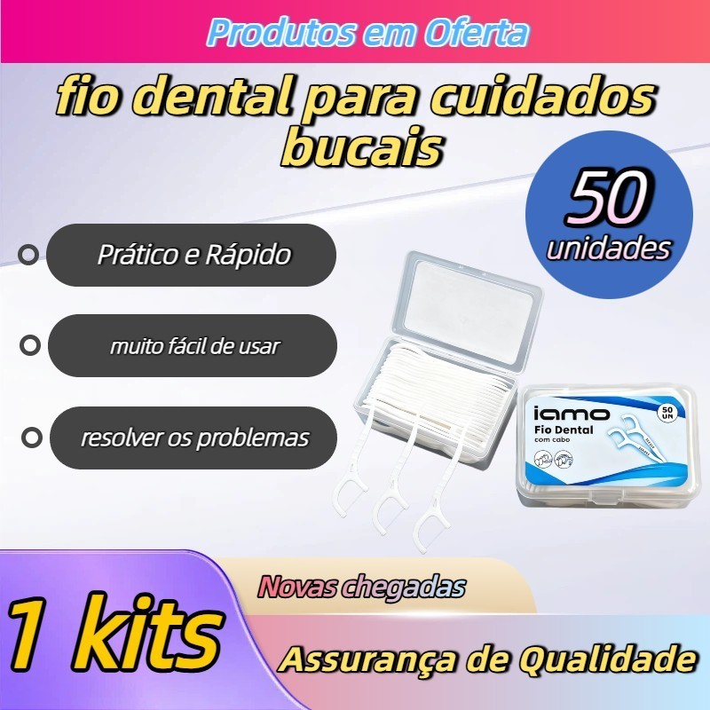 Picks Fio Dental Com Ponta Afiada E Haste Firme Palito Higiene Bucal Infantil Estojo De Viagem Sky
