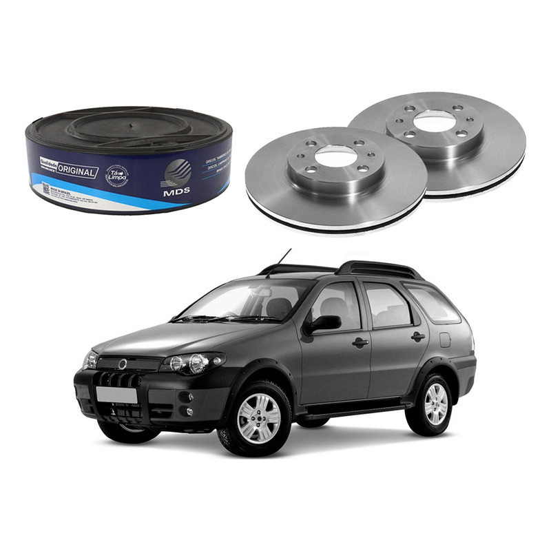 Disco Freio Dianteiro Mds Palio Adventure 1.8 2005 A 2010 em Oferta na Shopee