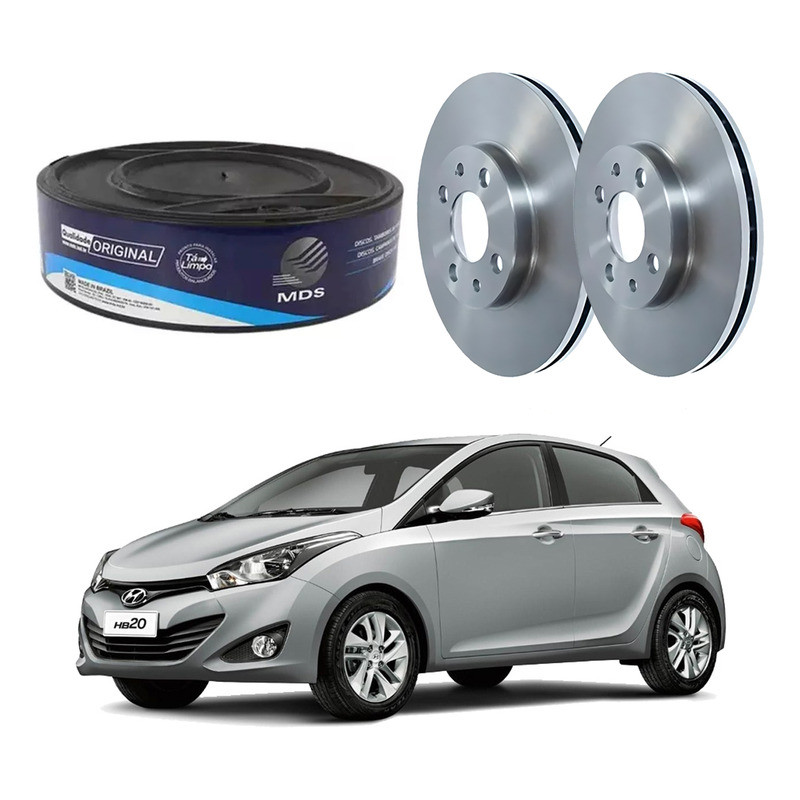 Par Disco Freio Dianteiro Hb20 1.0 12v Aspirado 2012 A 2015 em Oferta na Shopee