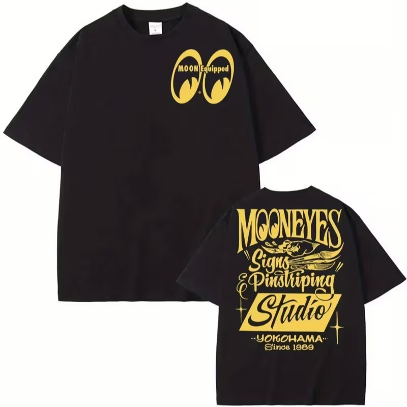 Camiseta Mooneyes Camisa Blusa Unissex Masculino Feminino 100% Algodão Premium Envio Imediato Varias Cores!! Plus Size em Oferta na Shopee