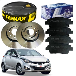 Jogo Pastilha E Disco Freio Hyundai HB20 1.0 2012 2013 2014 2015.