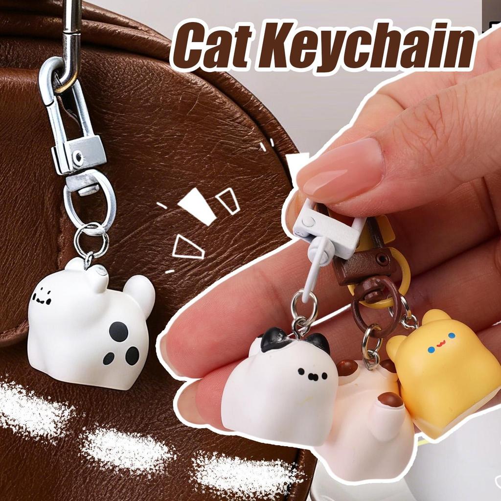 [Envio 24 Horas] Chaveiro De Gato De Resina Durável De 1/3/6 Unidades-Tecnologia De Moldagem 3D Superfície Lisa Sem Reba