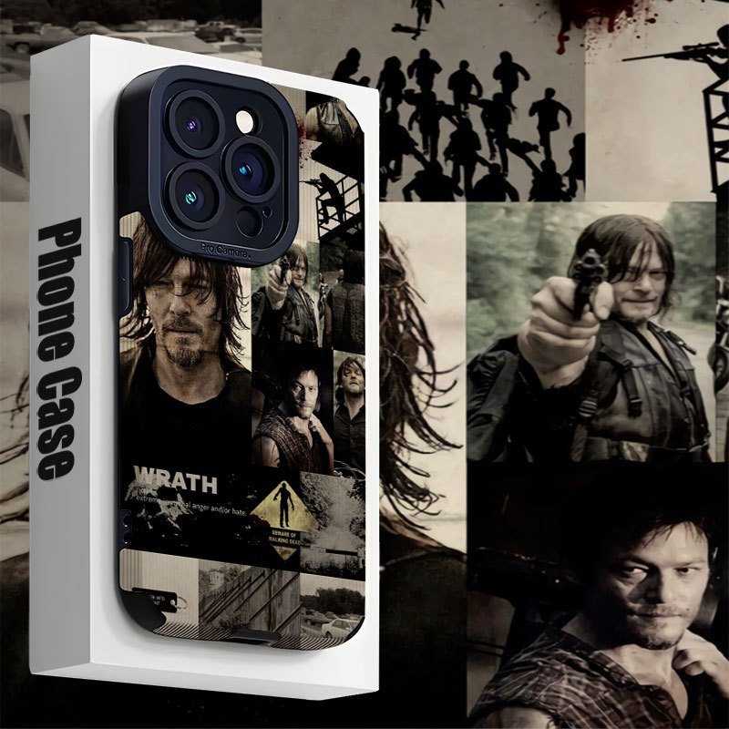 Capa de celular: 1 "The Walking Dead": Capa de Design de Viagem de Sobrevivência Ardente para iPhone 16 Pro Max, iPhone