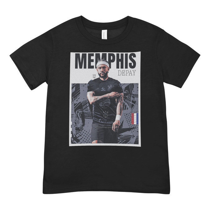 Camiseta Corinthians Menphis Depay Time Futebol Preta