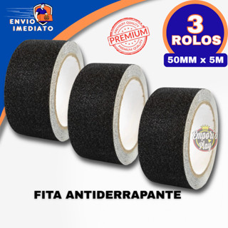 Fita Antiderrapante Adesiva Preta Preto 50mm X 5m Multiuso Universal Escada Piso Ambiente Externo em Oferta na Shopee
