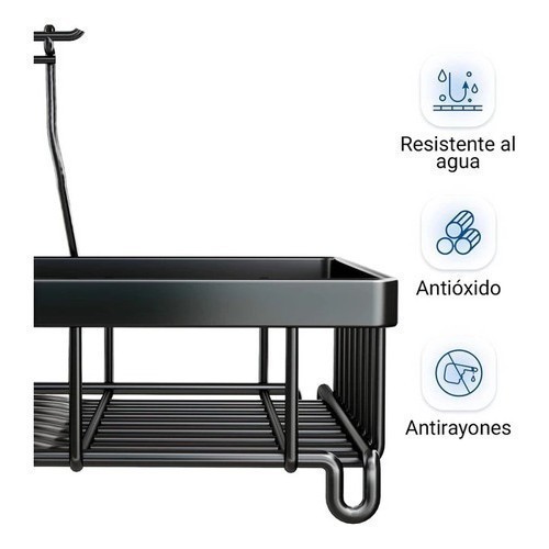 Escorredor de Louças Rack Aço Carbono Preto — foto 8