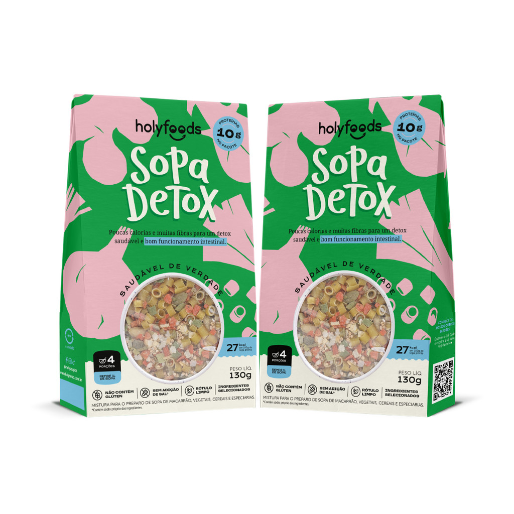 Kit HolyFoods 2x Sopa Detox 130g