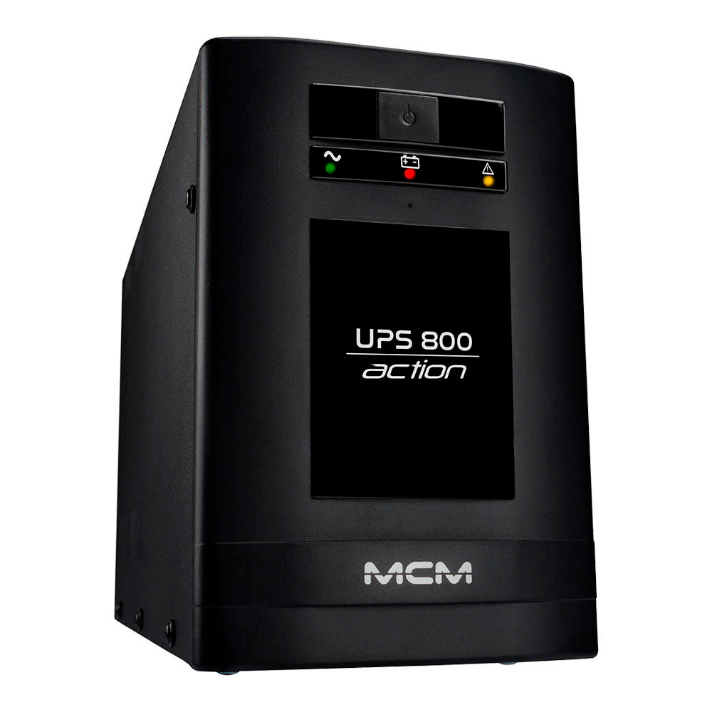 Nobreak UPS MCM 800VA ACTION 3.1, Entrada Trivolt (115/127/220V), Saída 6 Tomadas 115V c/ Entrada Bateria Estacionária