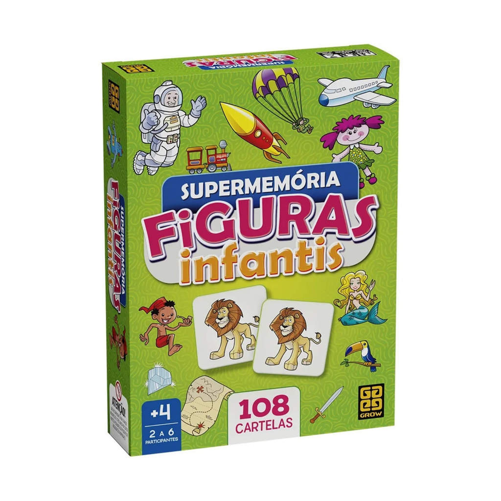 Brinquedo Jogo Supermemoria Figuras Infantis Grow - 02646 em Oferta na Shopee