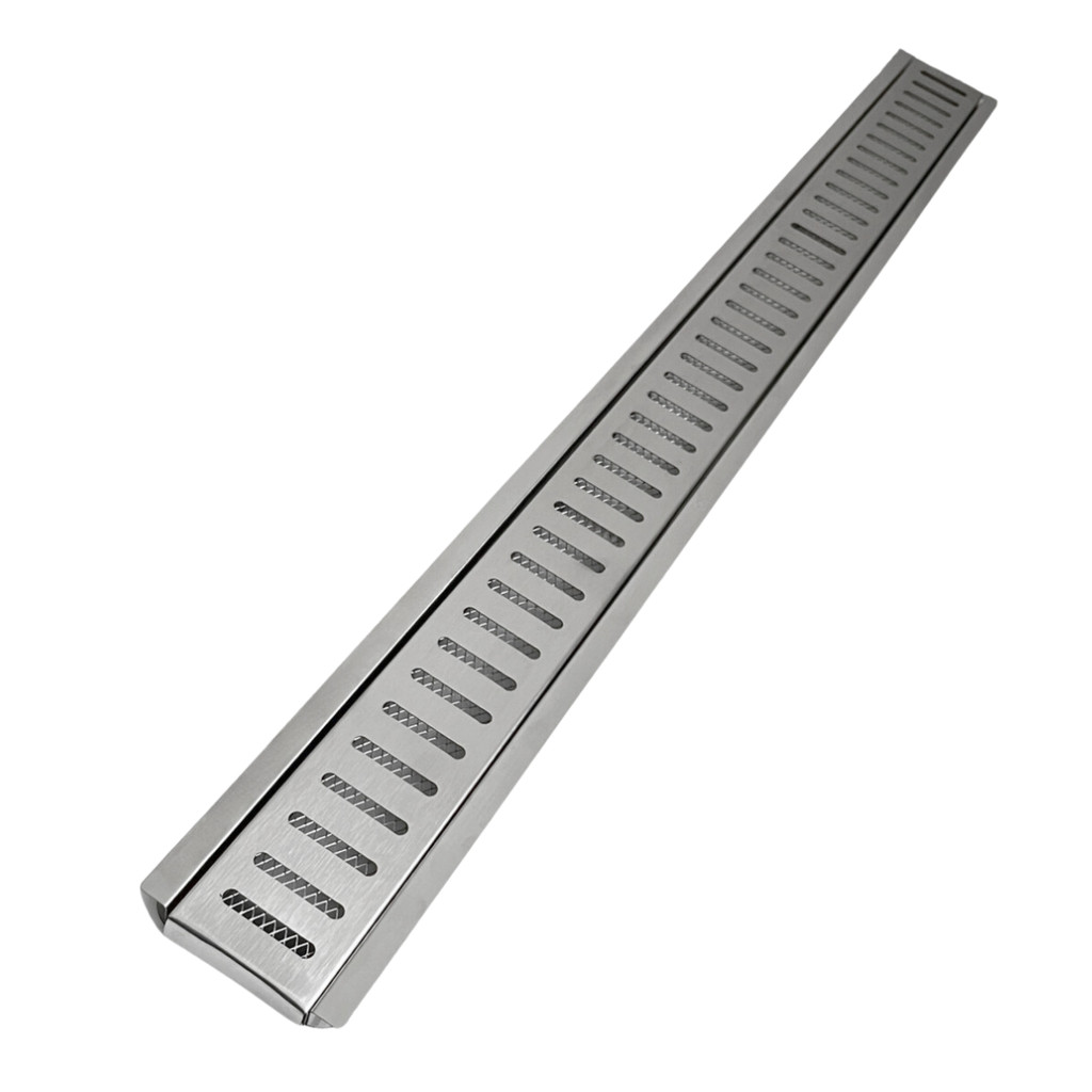 Ralo Linear 10x100 Inox 304 Quintal Borda Piscina modelo Tradicional com Tela Anti Insetos