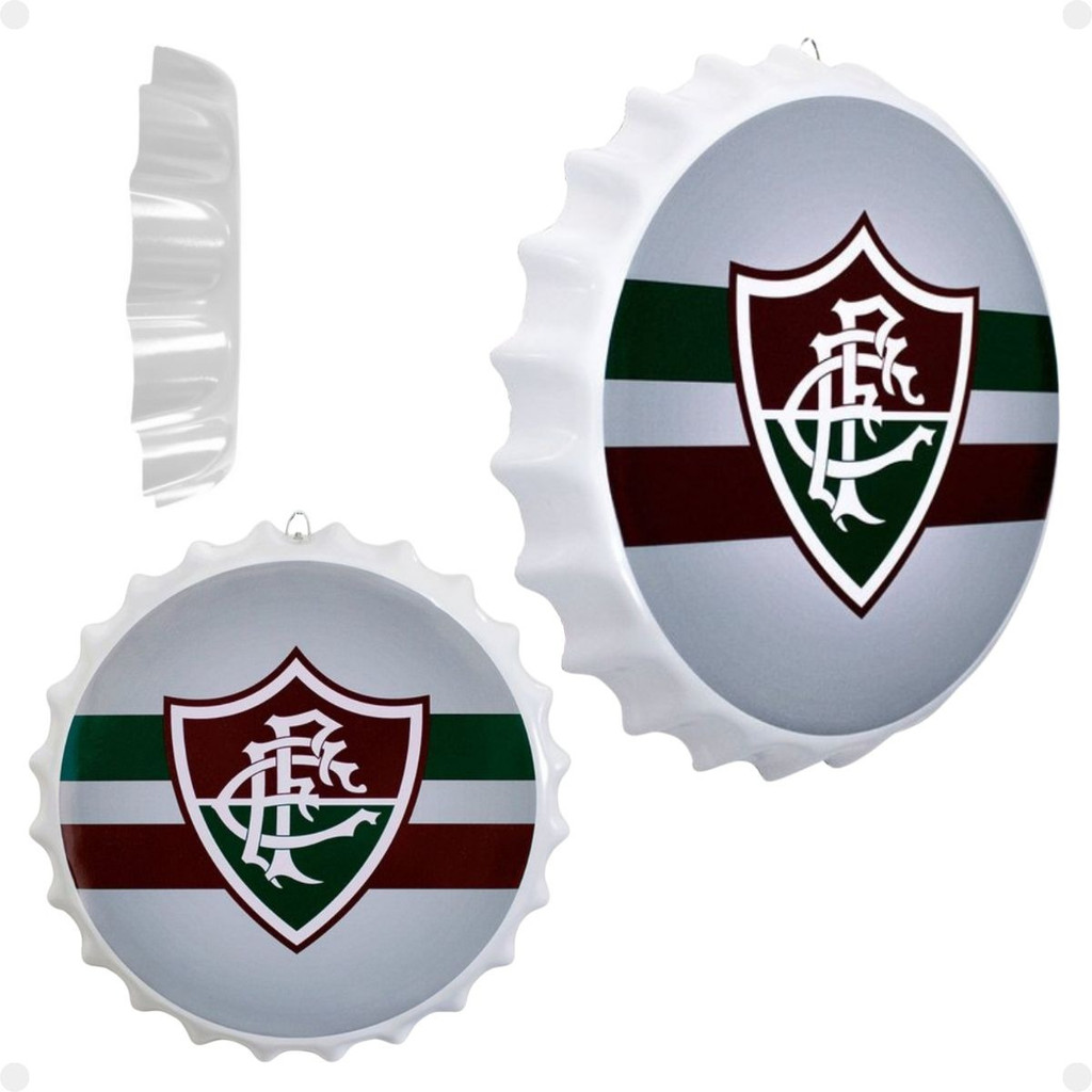 Placa Decorativa Tampa Garrafa Fluminense 27cm Time Futebol Fluminense