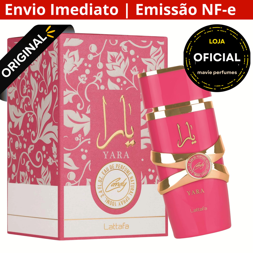 Perfume Árabe Lattafa Yara Candy Feminino EDP 100ml Original Com Selo em Oferta na Shopee