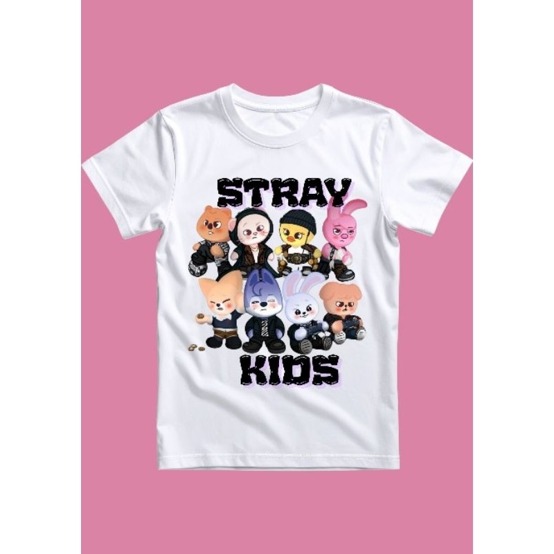 camiseta juvenil e infantil stray kids moda kpop unissex