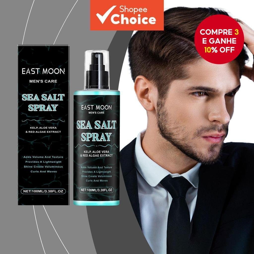  Spray de Sal Marinho para Homens - Spray de Texturização de Cabelo com Alga Marinha, Aloe Vera e Extrato de Alga em Oferta na Shopee