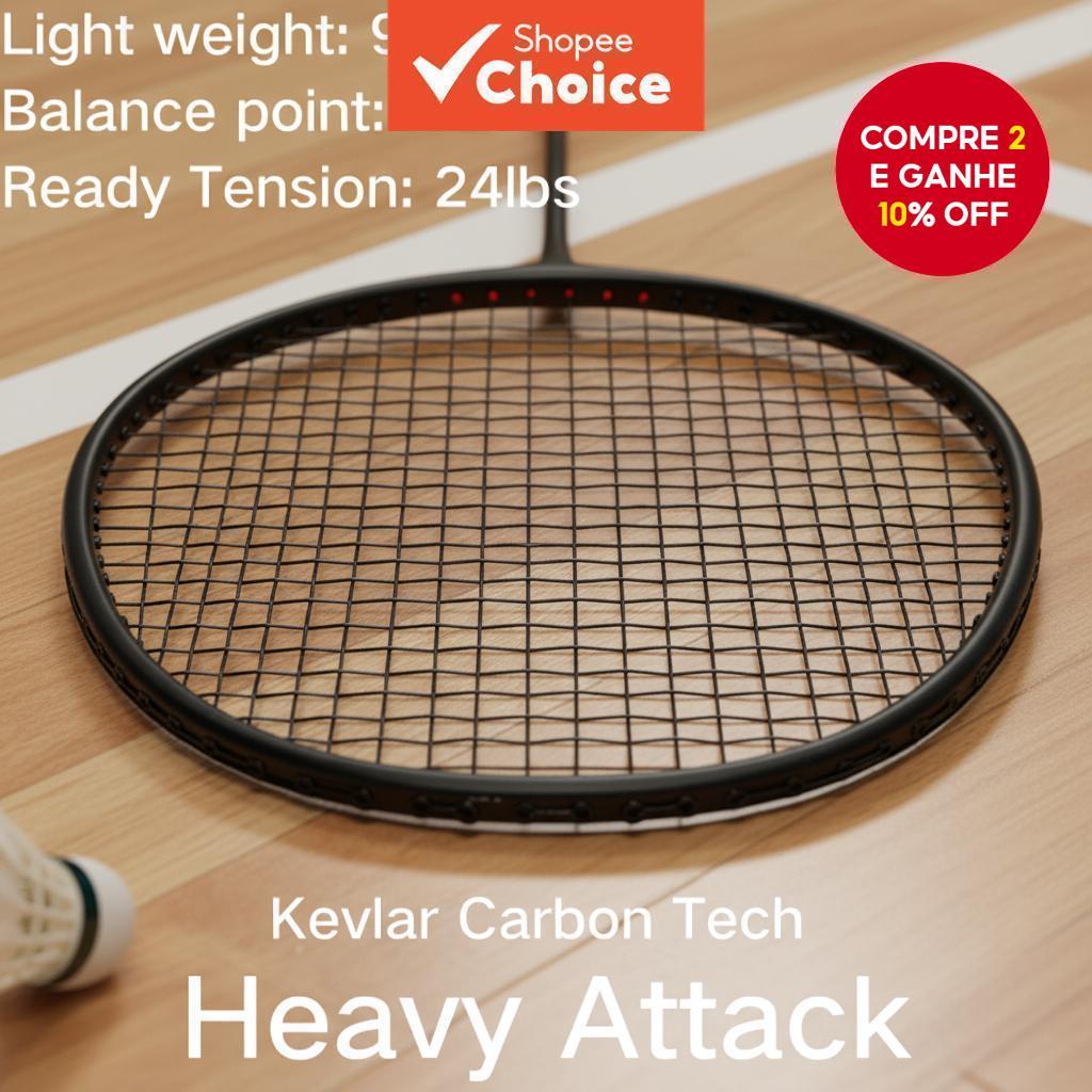 Raquete de badminton de carbono completo durável de 24 libras para treinamento de adultos, estudantes e adolescentes