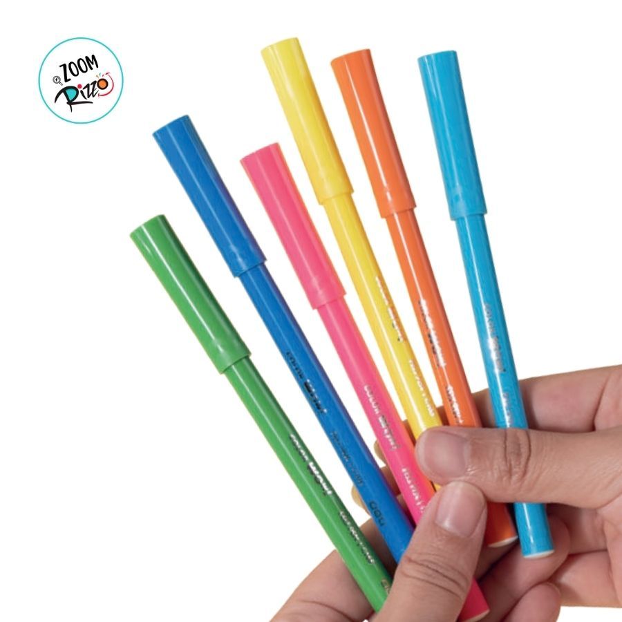 Kit de Canetinha Hidrográfica Lavável com 24 Cores - Ponta 1mm - 1 unidade - Deli - Rizzo · foto 2