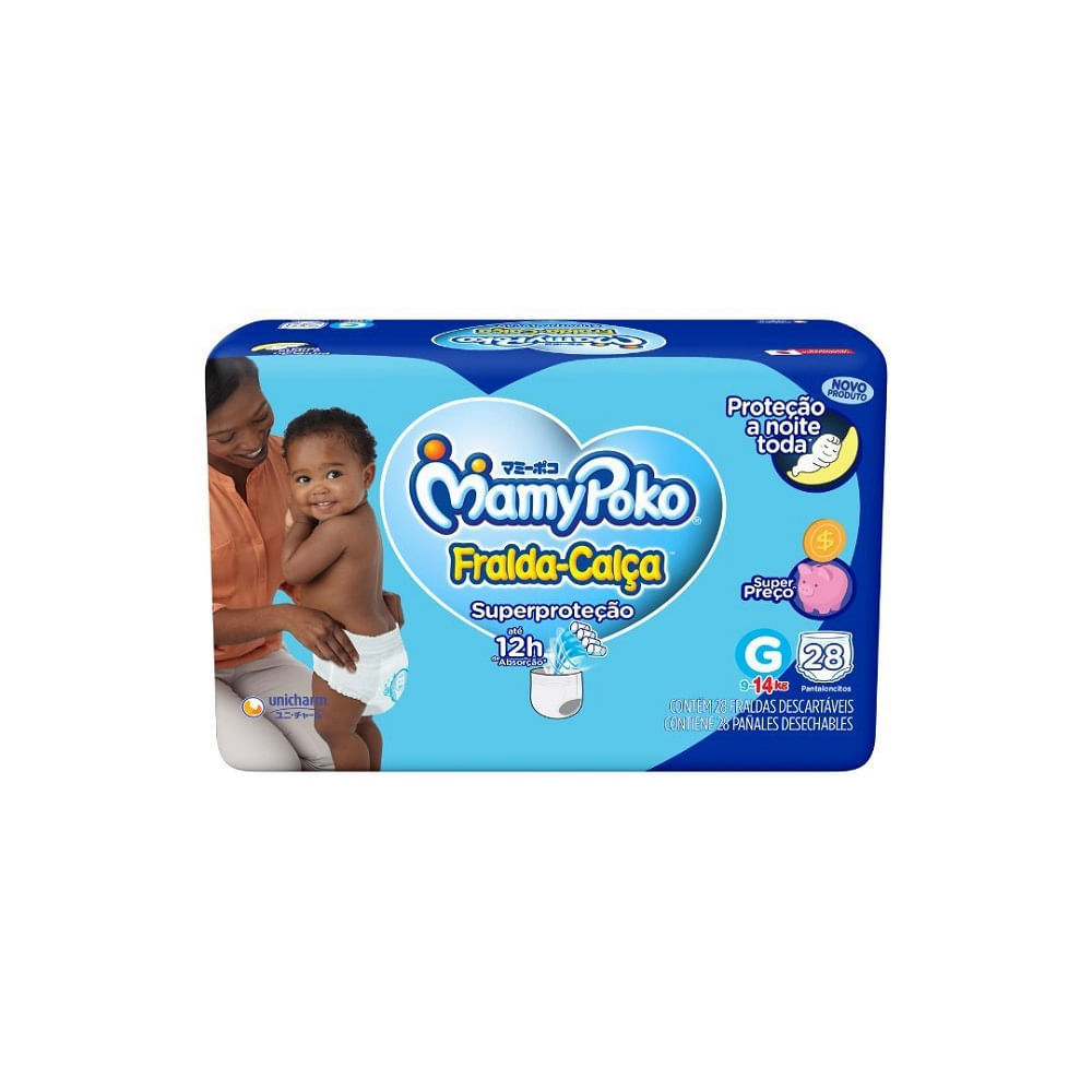 Fralda Descartável Mamypoko Calça Superproteção G 28 Unidades em Oferta na Shopee