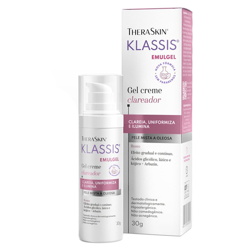 Klassis TheraSkin FPS 20 Emulgel Clareador 30g