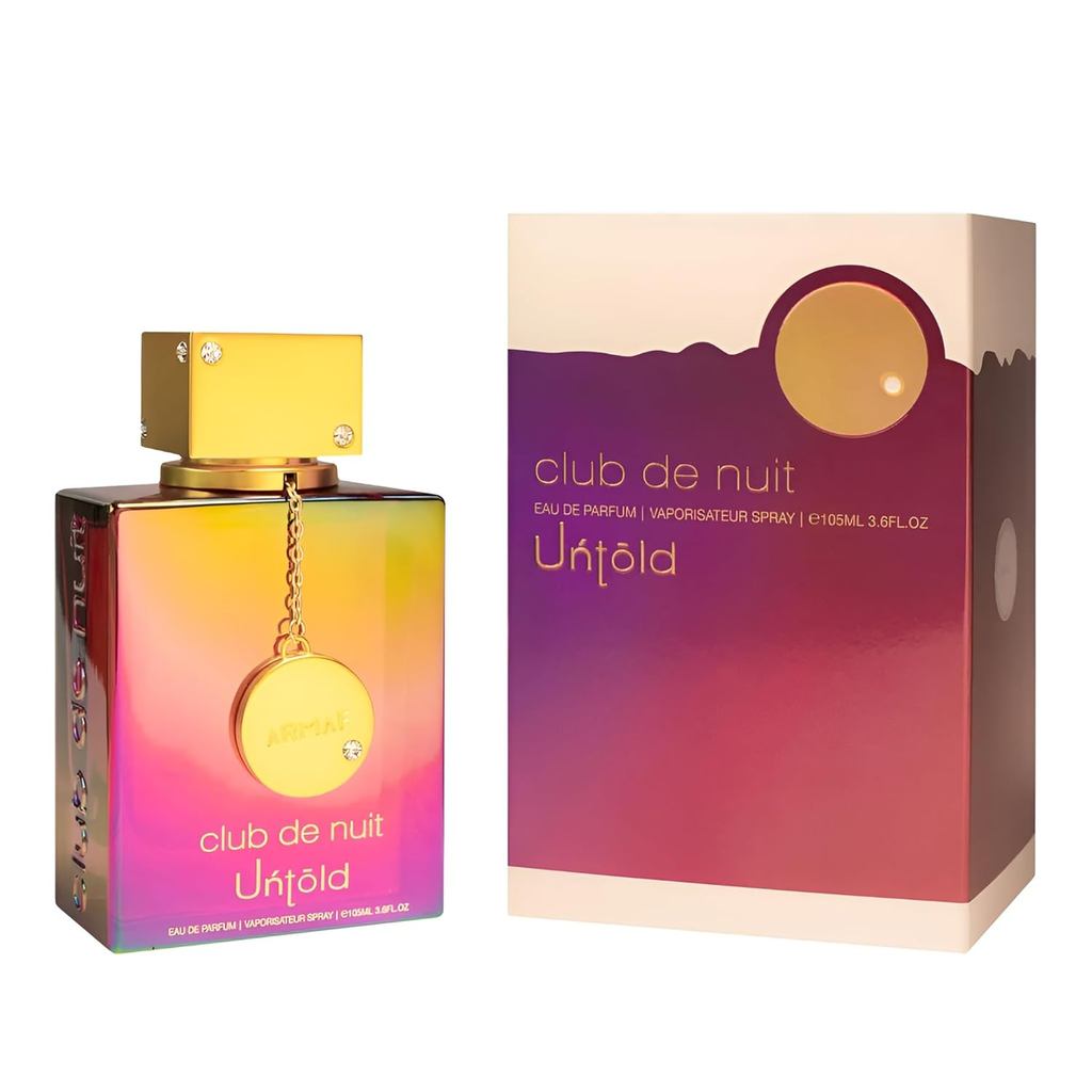 perfume Unissex Para Armaf Club de Nuit Untold for Men Madeira Âmbar Eau de Parfum Spray , Fragrância de Jasmim 3.6 Onça
