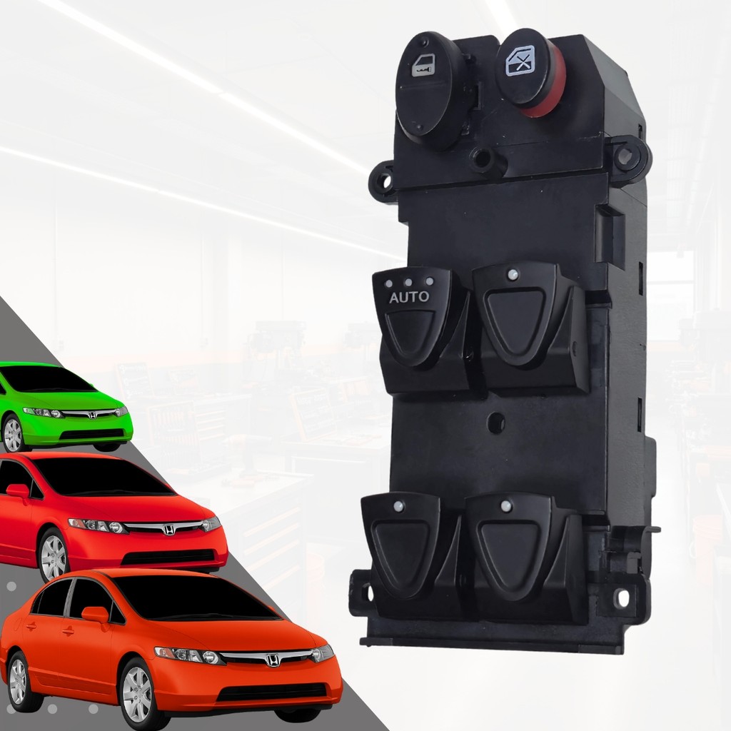 Botão Comando Interruptor Vidro Elétrico Honda New Civic Motorista de 2006 a 2012 Novo 35750-SNV-H51