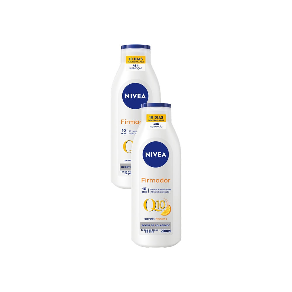 Kit 2 Loção Hidratante Nivea Firmador Q10 + Vitamina C Todos os Tipos de Pele 200ml