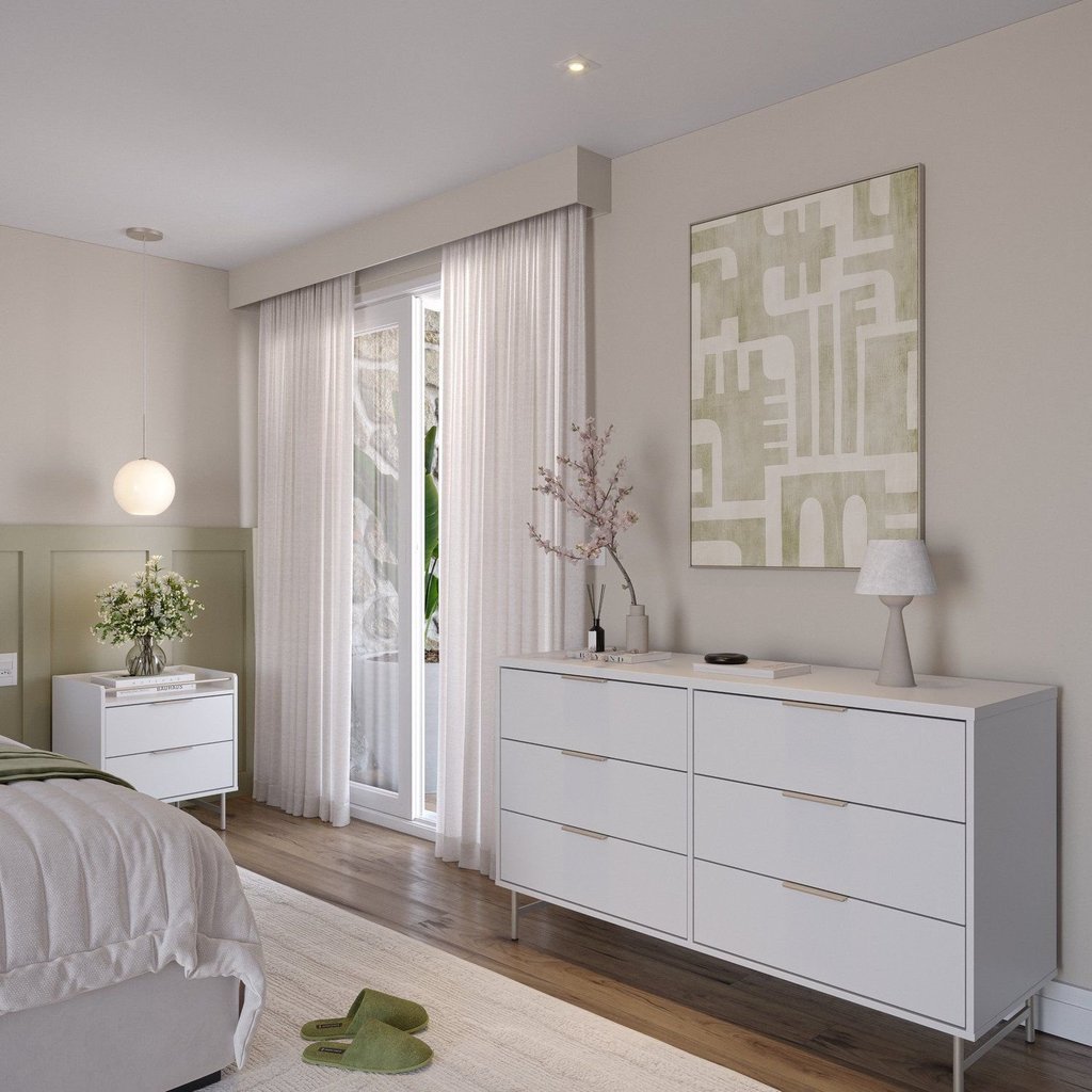 Cômoda 6 Gavetas Yves 135,1cm X 79,1cm em Oferta na Shopee