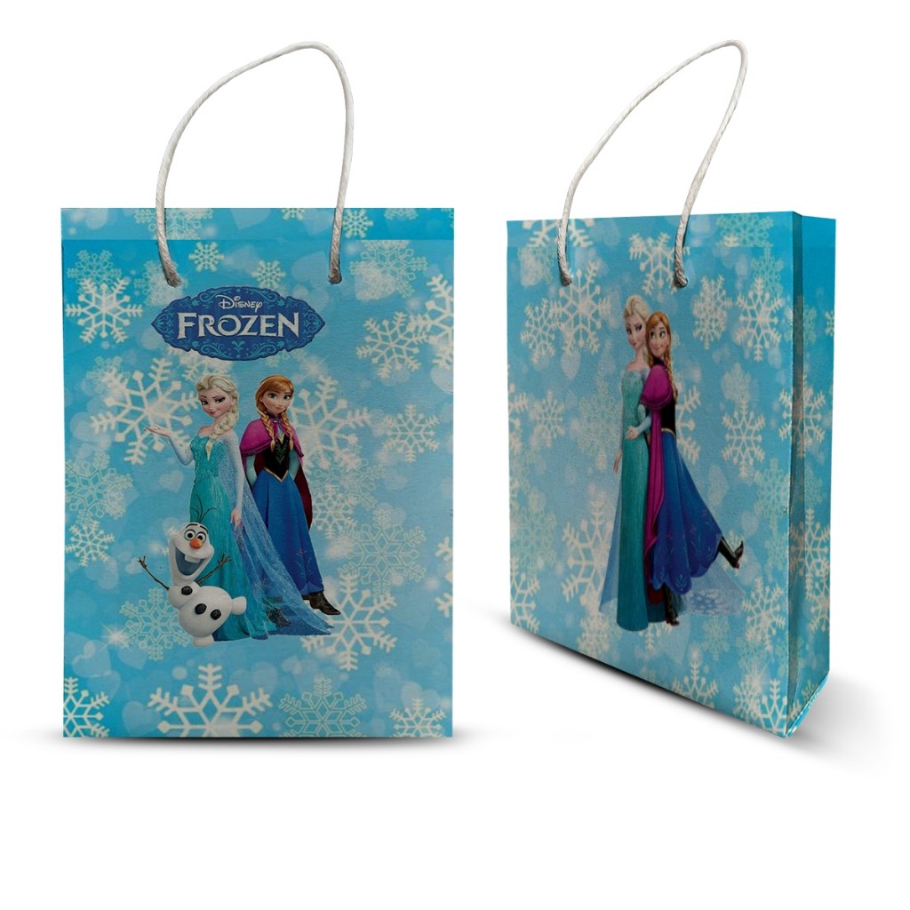 10 SACOLINHA PERSONALIZADA TEMA FROZEN  LEMBRANCINHA MILK DE FESTA