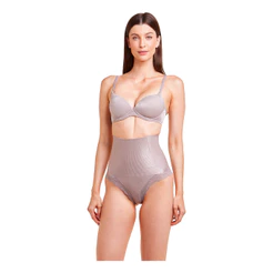 Calcinha Modeladora Abdominal Com Renda E Exclusivas Barbatanas Cintura Alta Compressão Plié Shades