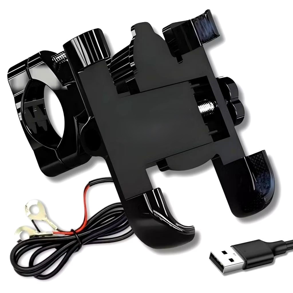 Suporte Moto com Carregador Firme Resistente ZL-MT-USB / Suporte Para Celular Bicicleta E Moto MM-ZXC em Oferta na Shopee
