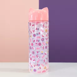 Garrafa de Plástico Lúdica - Hello Kitty - Rosa - 500ml - 1 unidade - Plasútil - Rizzo