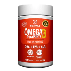 Ômega 3 Tripla Fonte Rico Vitamina E 60 Cápsulas