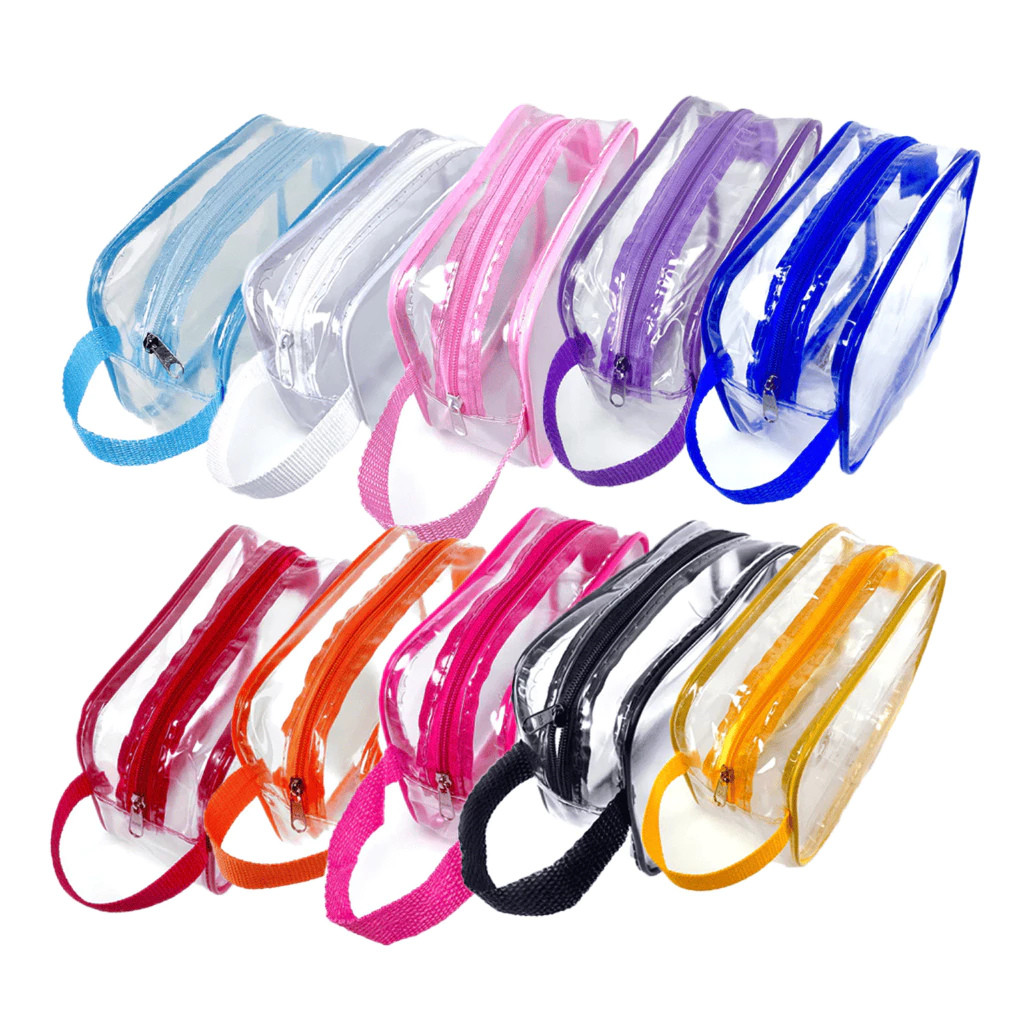 Necessaire Transparente Plastico Enfermagem Bolsa Necessaire de Plástico Várias Cores Espessura 0.20