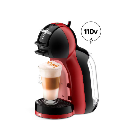 Cafeteira Nescafé Arno Mini Me Preta e Vermelha 127V Para Cápsulas Dolce Gusto